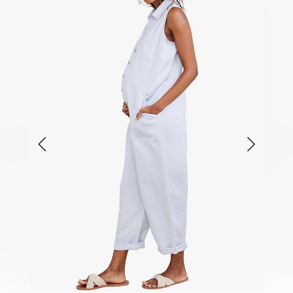 HATCH Collection® Maternity Keera Jumpsuit, Light Blue, Size 2
